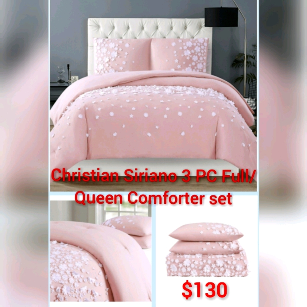 Christian Siriano 3pc F/Q comforter set